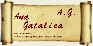 Ana Gatalica vizit kartica